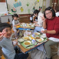 １年生親子教室と親子給食！